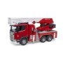 Bruder camion de pompieri Scania Super 560R cu scara pompa de apa si sirena